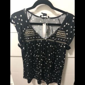 Sanctuary new with tags blouse black / white
